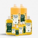 retail bottles of jojoba oil products