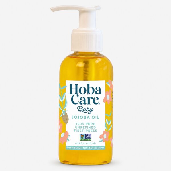 Hobacare Bottle of baby jojoba oil 4.22oz with pump