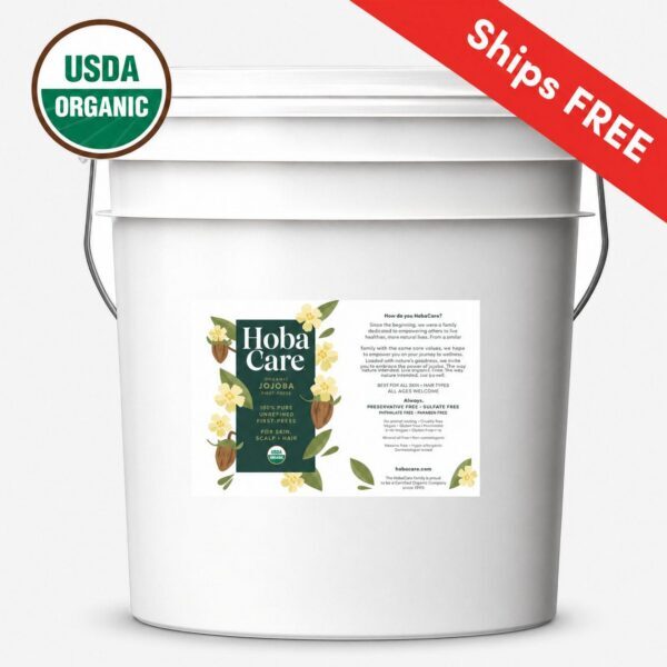 5 gallon pail of organic jojoba oil