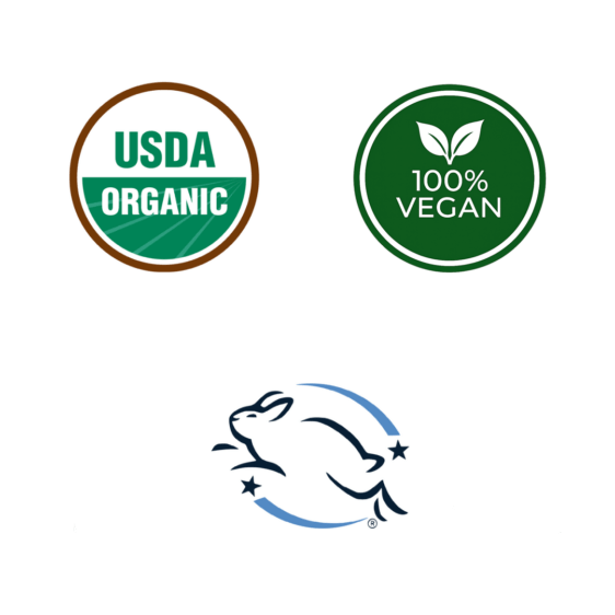 clear logo vegan organic