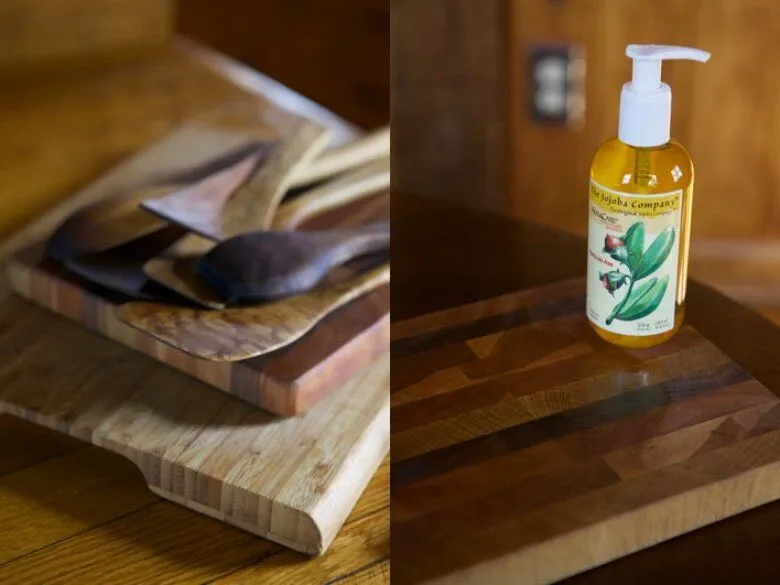jojoba is safe to use on kitchen wooden utensils to protect and condition them