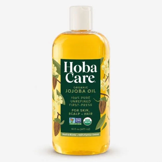 hobacare organic jojoba oil 16oz Organic jojoba oil 16oz for skin and hair
