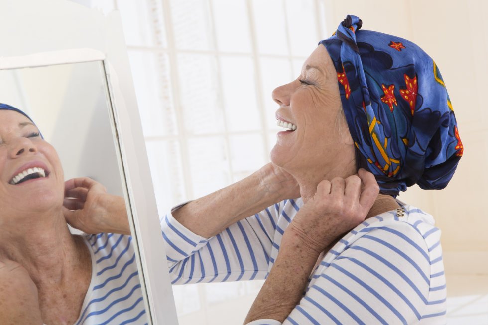 Cancer Patient in Mirror