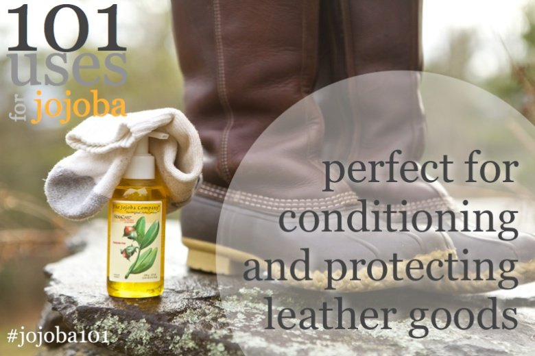 using jojoba to condition and protect leather goods