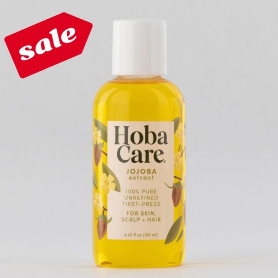 HobaCare Golden Jojoba Oil for Hair & Skin – 4 fl oz Personal Size