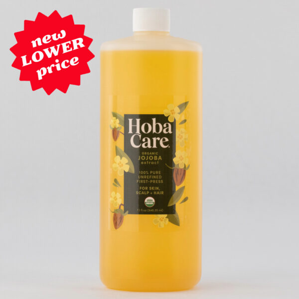HobaCare Organic Jojoba Oil - 32 fl oz carrier oil size