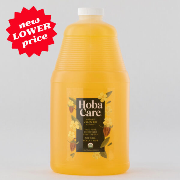 HobaCare Organic Jojoba Oil - 64 fl oz Bulk Size