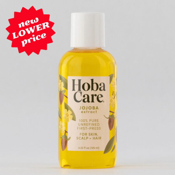 HobaCare Golden Jojoba Oil for Hair & Skin – 4 fl oz Personal Size