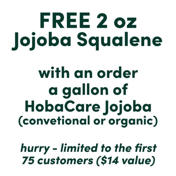 HobaCare Jojoba Squalene - 2 oz - Special Edition FREE with purchase of HobaCare Gallon - Image 2