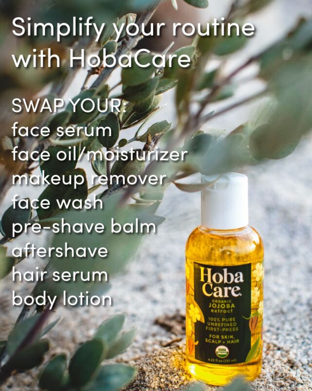 HobaCare Jojoba can help streamline your beauty routine AND save you money and valuable space. Nourish your skin WHILE cleansing it by using jojoba as your face wash & makeup remover. Apply to skin before shaving to minimize irritation. Apply after shaving to keep redness away and soothe skin. Moisturize ALL skin (even face) and replenish skin barrier function in the process! Fly away locks or dry hair? Apply a generous amount of jojoba before washing and let sit (think hair mask) then wash as normal. After showering apply a few drops to damp hair to smooth curls and add shine. Jojoba has 101 uses and the best part is that it's 100% natural, single ingredient plant based AMAZINGNESS for you and your loved ones!!!! #hobacare #jojobacompany #naturalskincare